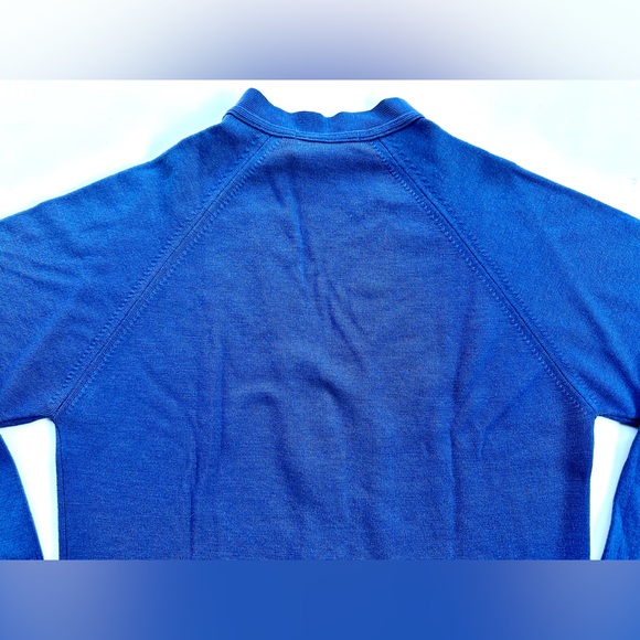 Windsor House 100% Wool Blue Cardigan Sweater, England, 38, M - Picture 7 of 11